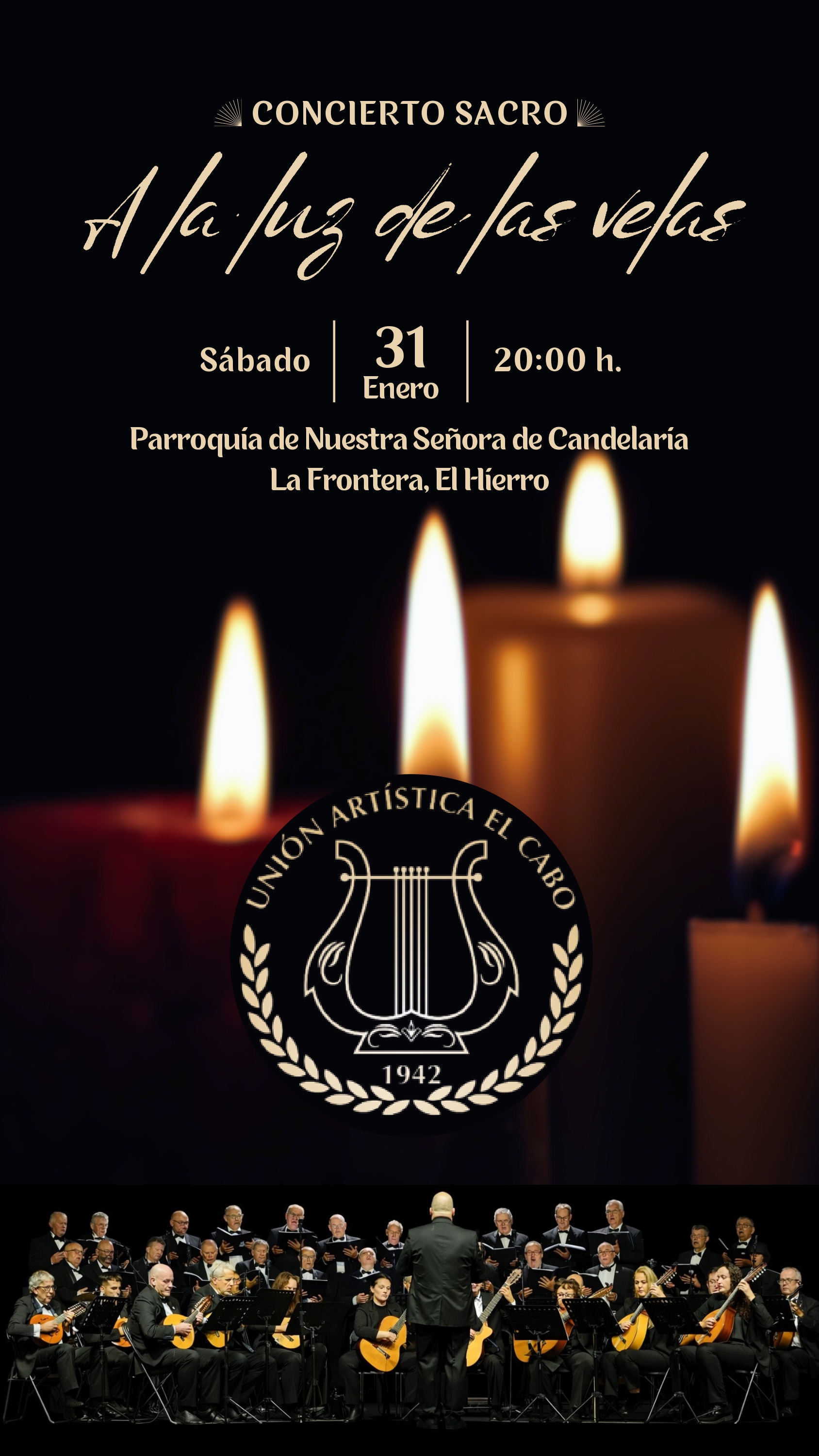 La Iglesia de Nuestra Señora de Candelaria acoge este sábado el concierto de música sacra “A la luz de las velas”